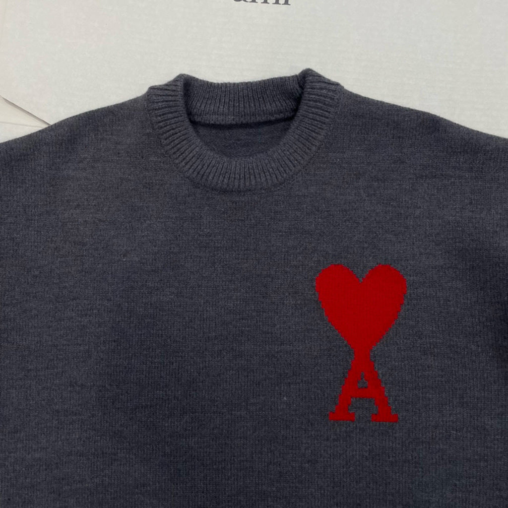 HEART LOGO KNIT SWEATER