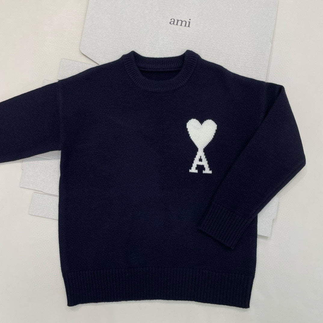 HEART LOGO KNIT SWEATER