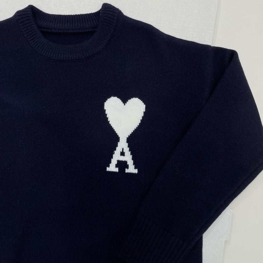 HEART LOGO KNIT SWEATER