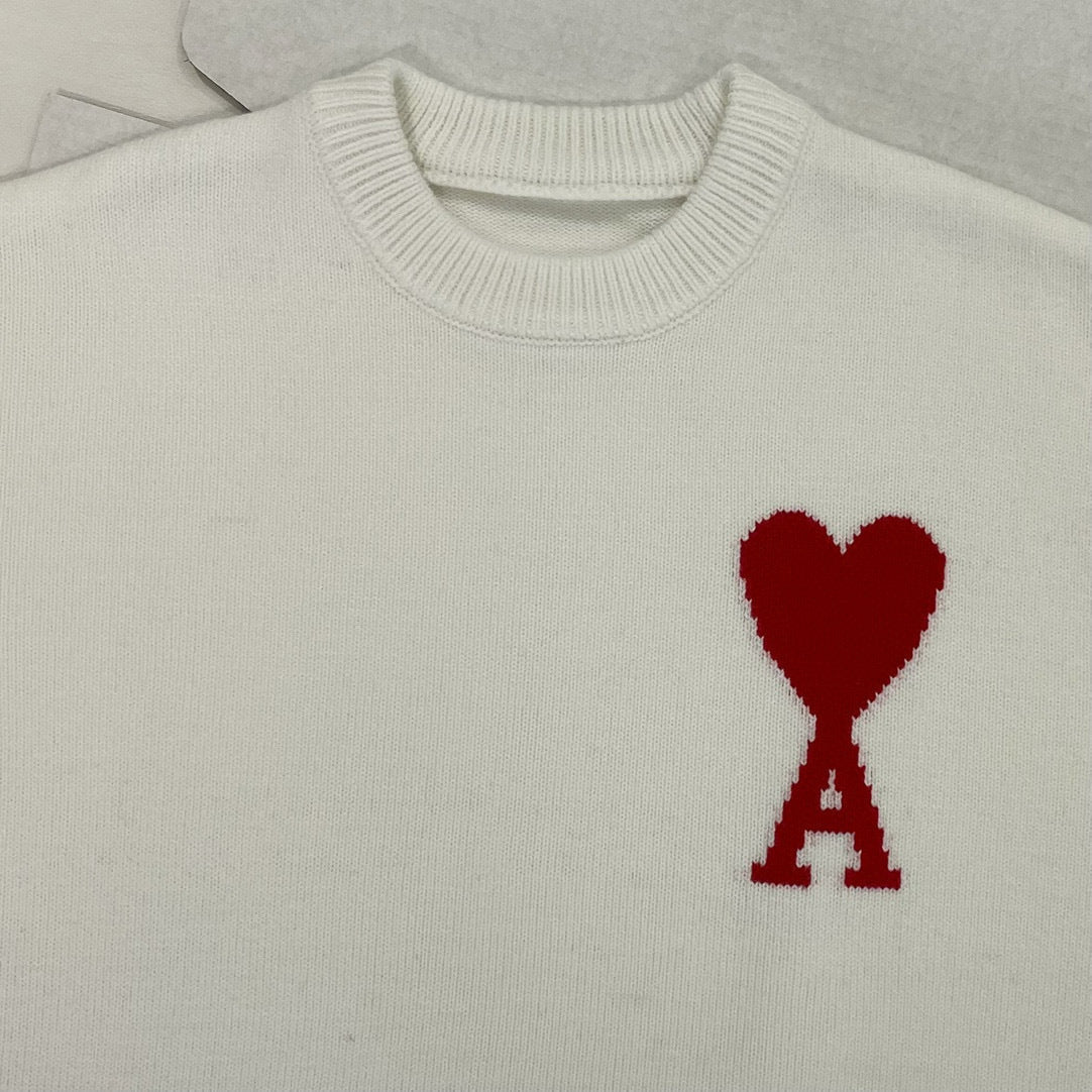 HEART LOGO KNIT SWEATER