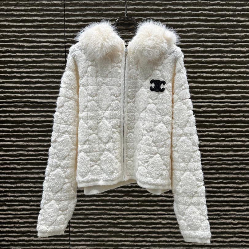 PADDED JACKET WITH FUR COLLAR