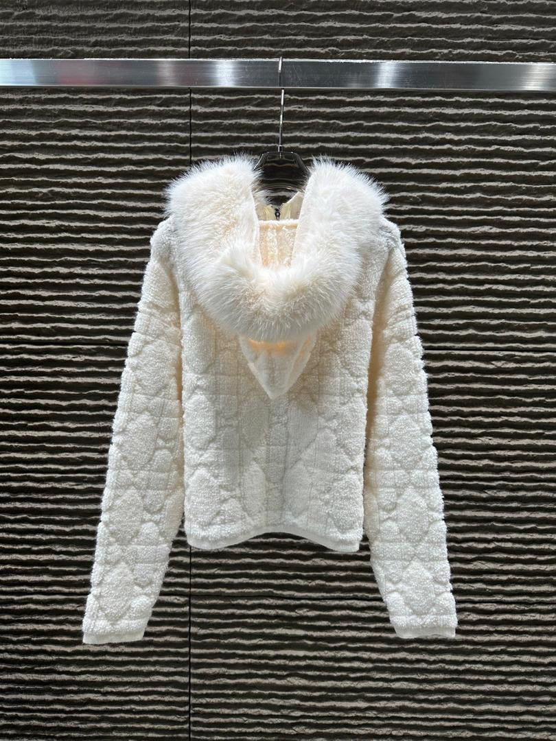 PADDED JACKET WITH FUR COLLAR