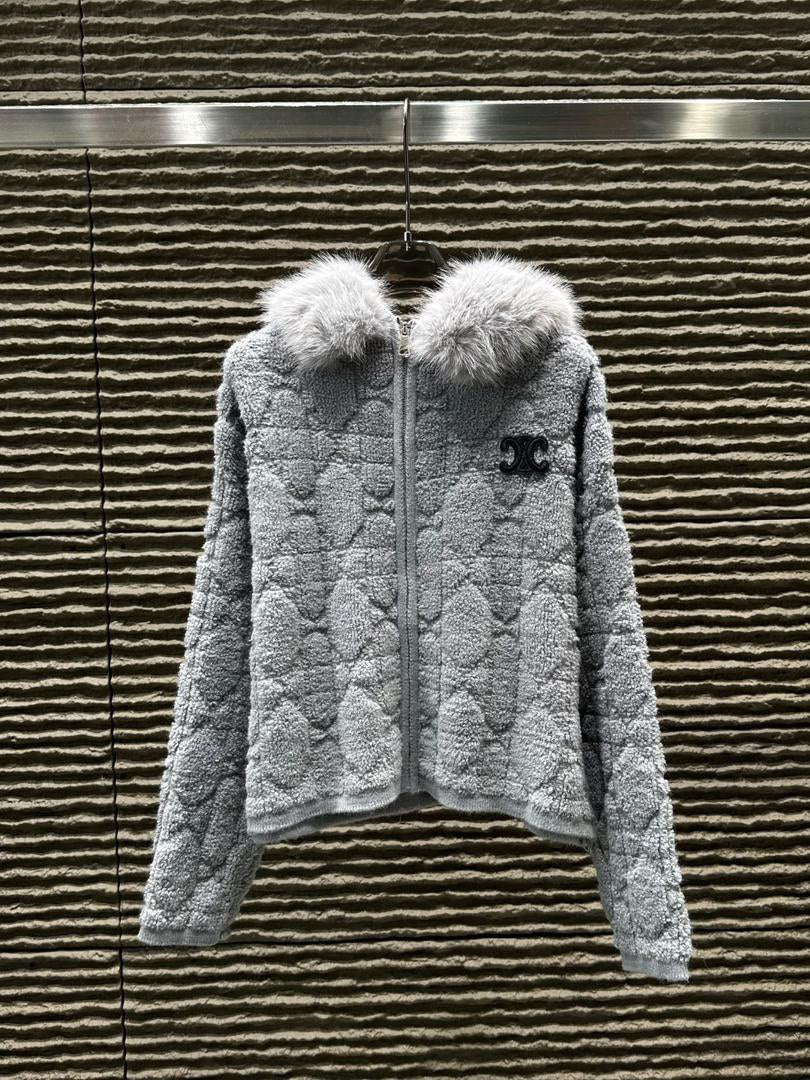 PADDED JACKET WITH FUR COLLAR