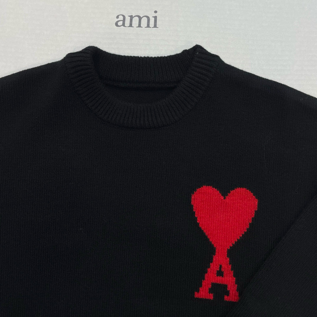 HEART LOGO KNIT SWEATER