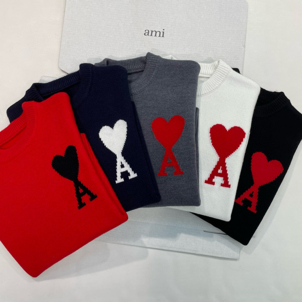 HEART LOGO KNIT SWEATER