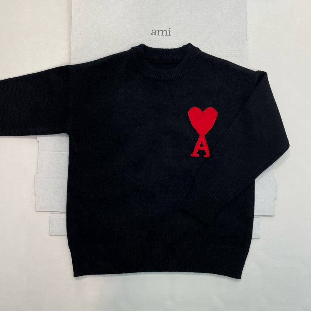 HEART LOGO KNIT SWEATER