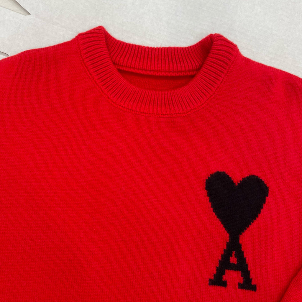 HEART LOGO KNIT SWEATER
