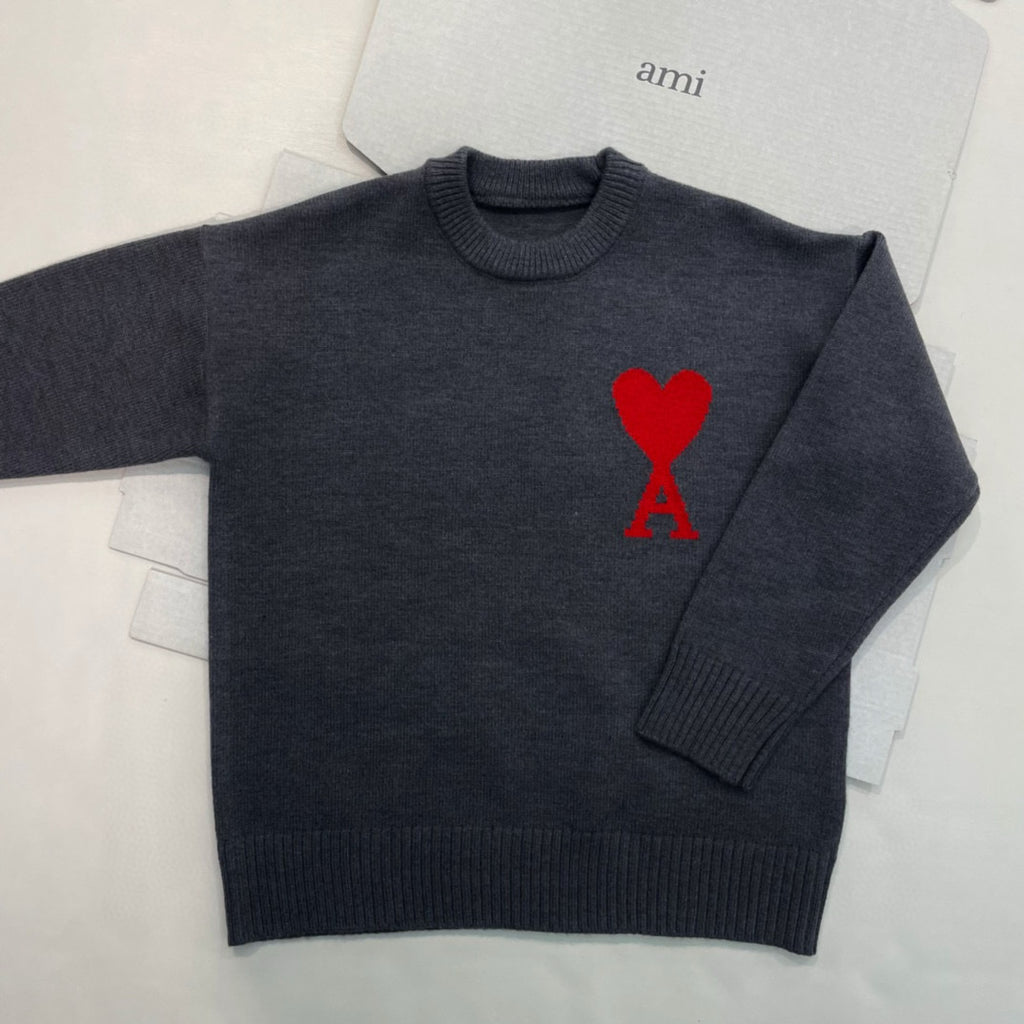 HEART LOGO KNIT SWEATER