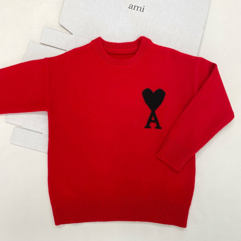 HEART LOGO KNIT SWEATER