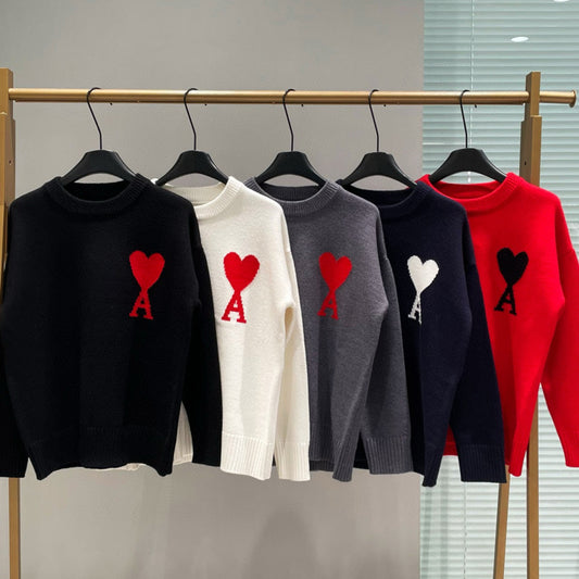 HEART LOGO KNIT SWEATER