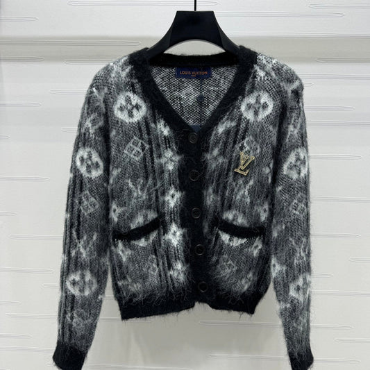 MONOGRAMMED KNIT CARDIGAN