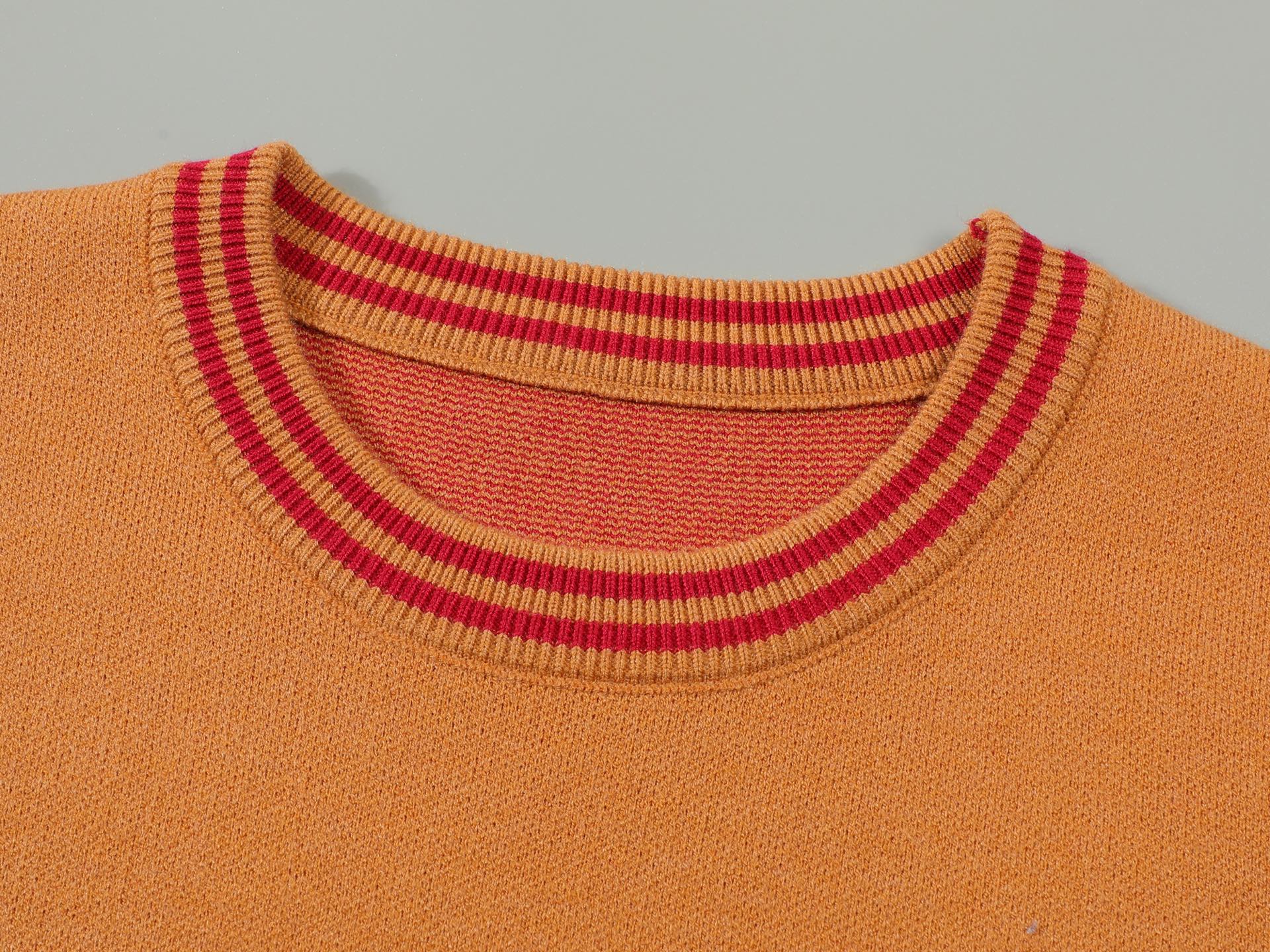 MODAL KNIT SWEATER - ORANGE