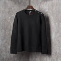 LONG-SLEEVED KNIT SWEATER WITH BUTTON DETAIL