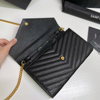 Quilted Leather Wallet on Chain